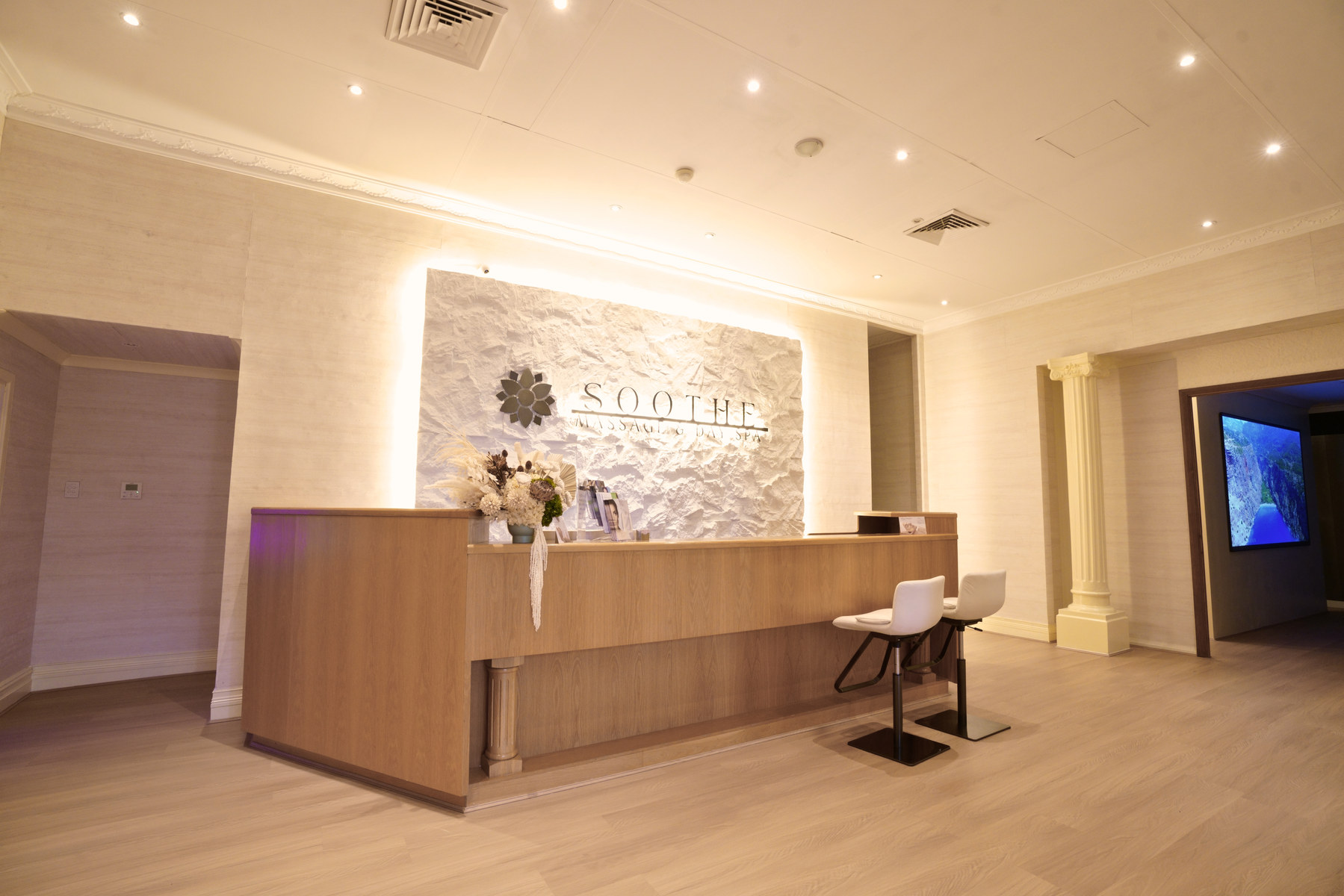 The reception and arrival space at SOOTHE Nedlands
